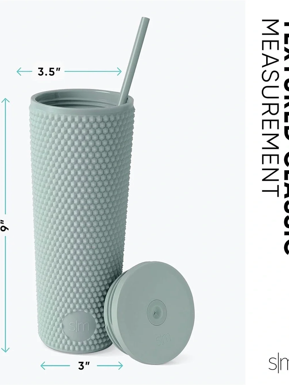 Simple Modern Pink Studded Tumbler Cup with Straw
